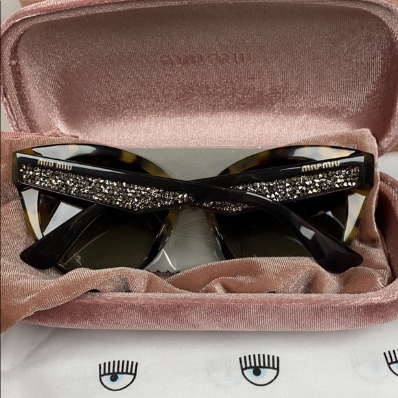 Miu Miu Tortoise Crystal Sunglasses New main image 6